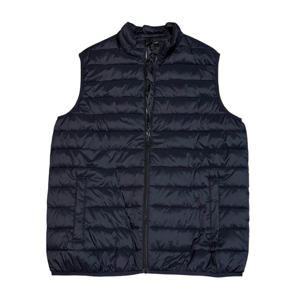 Swiss Tech Black Zip up Vest with button pockets Mens Large